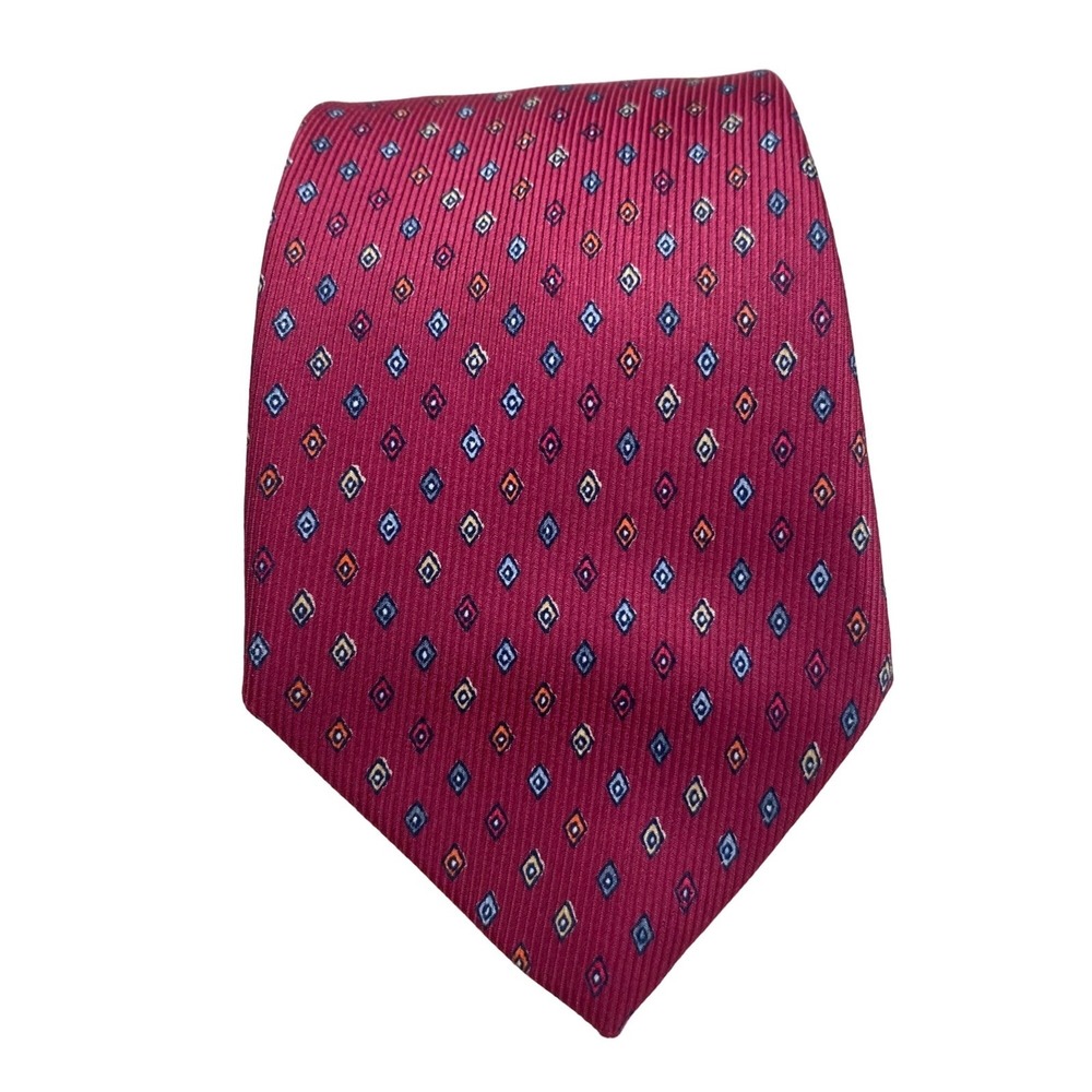 Stefani 100% Silk Seta Pura Tie Made in Italy 3"  x 49"  Mulberry Multicolor